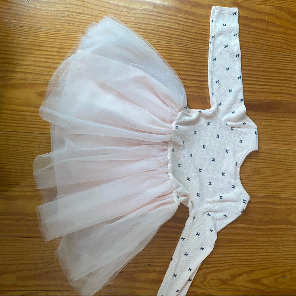 Cat & Jack Pink and White Casual Kids Dress
